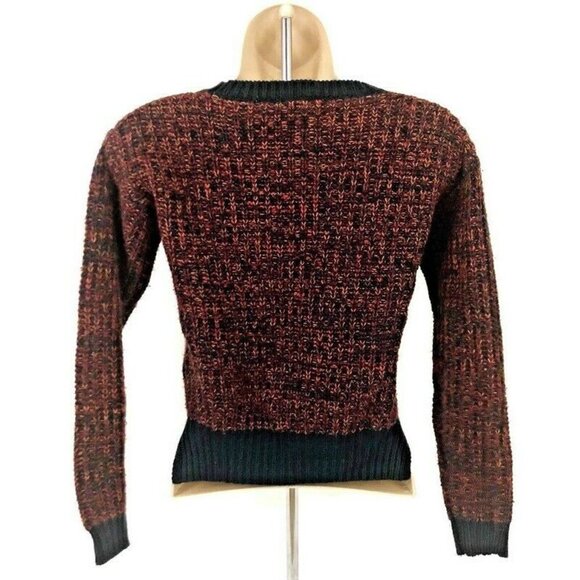 Miss Me Girl's M Medium Pullover Sweater Knitted Multicolor Mixed Patterns - Picture 6 of 8